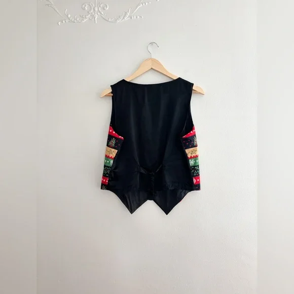 Vintage Christmas Striped Vest - Picture 3 of 4